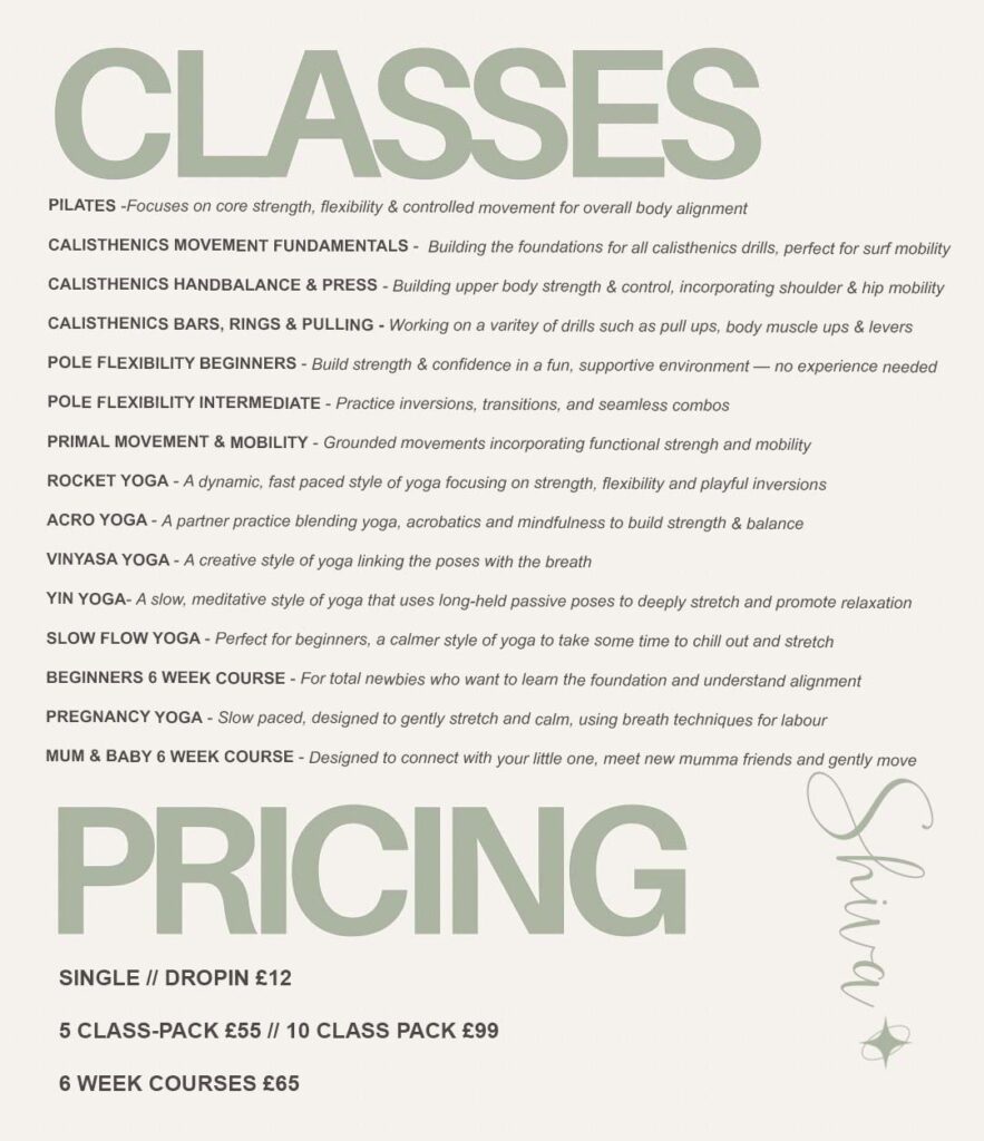 class description and pricing